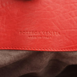 Pre-owned Bottega Veneta Roma Stitch Intrecciato Red Lambskin handbag | stylenewstar