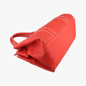 Pre-owned Bottega Veneta Roma Stitch Intrecciato Red Lambskin handbag | stylenewstar