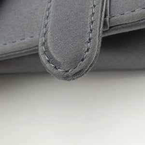 Vintage Christian Dior Saddle bag Grayish Blue Silk handbag | stylenewstar