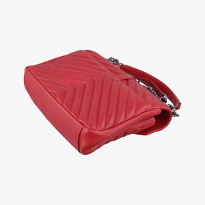 Vintage Yves Saint Laurent COLLEGE Red Caviar Leather 428056 shoulderbag | stylenewstar