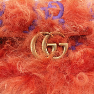 Pre-owned Gucci GG Marmont Orange Fur 476433 shoulderbag | stylenewstar