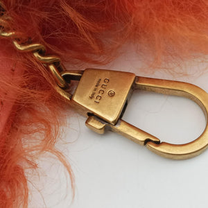 Pre-owned Gucci GG Marmont Orange Fur 476433 shoulderbag | stylenewstar