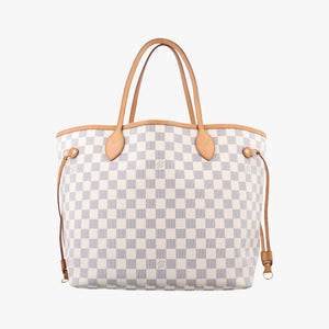 Pre-owned Louis Vuitton NEVERFULL MM Azur Damier Canvas N51107 handbag | stylenewstar