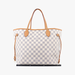 Pre-owned Louis Vuitton NEVERFULL MM Azur Damier Canvas N51107 handbag | stylenewstar