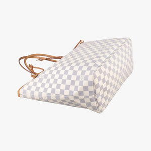 Pre-owned Louis Vuitton NEVERFULL MM Azur Damier Canvas N51107 handbag | stylenewstar