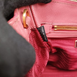 Pre-owned Prada Galleria Pink SAFFIANO Leather BN1801 handbag | stylenewstar