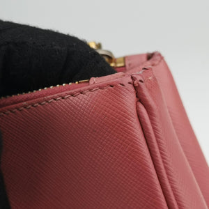 Pre-owned Prada Galleria Pink SAFFIANO Leather BN1801 handbag | stylenewstar