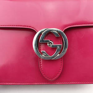 Vintage Gucci Interlocking G Red Patent Leather 387609 shoulderbag | stylenewstar