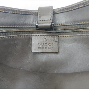 Pre-owned Gucci Jackie Brown Canvas × Leather 001 33 shoulderbag | stylenewstar