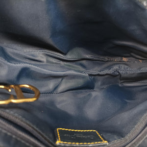 Pre-owned Christian Dior Saddle Navy x Gray Jacquard shoulderbag | stylenewstar