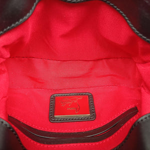 Pre-owned Christian Louboutin Wheat Charity Chain Black Leather shoulderbag | stylenewstar