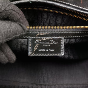 Pre-owned Christian Dior Lady Dior Black Patent shoulderbag | stylenewstar