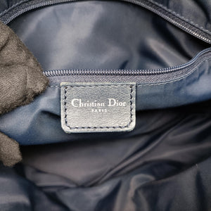 Pre-owned Christian Dior Trotter Mini Navy x Gray Jacquard shoulderbag | stylenewstar
