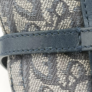 Pre-owned Christian Dior Trotter Mini Navy x Gray Jacquard shoulderbag | stylenewstar
