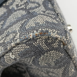 Pre-owned Christian Dior Trotter Mini Navy x Gray Jacquard shoulderbag | stylenewstar