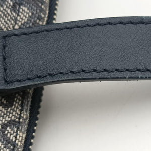 Pre-owned Christian Dior Trotter Mini Navy x Gray Jacquard shoulderbag | stylenewstar