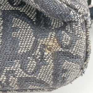 Pre-owned Christian Dior Trotter Mini Navy x Gray Jacquard shoulderbag | stylenewstar
