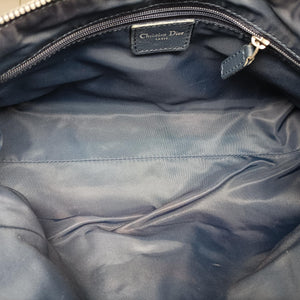 Pre-owned Christian Dior Trotter Mini Navy x Gray Jacquard shoulderbag | stylenewstar