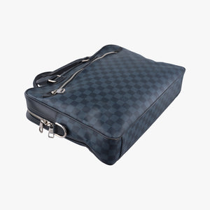 Pre-owned Louis Vuitton Porte-Documents Jour NM Noir Damier Graphite N48260 handbag | stylenewstar