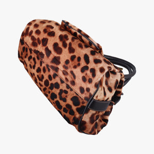 Pre-owned Dolce & Gabbana Leopard print Multicolour ponyhair handbag | stylenewstar
