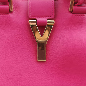 Pre-owned Yves Saint Laurent Y Ligne Petit Cabas Rose Leather 311210 shoulderbag | stylenewstar