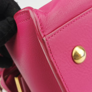 Pre-owned Yves Saint Laurent Y Ligne Petit Cabas Rose Leather 311210 shoulderbag | stylenewstar