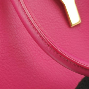 Pre-owned Yves Saint Laurent Y Ligne Petit Cabas Rose Leather 311210 shoulderbag | stylenewstar