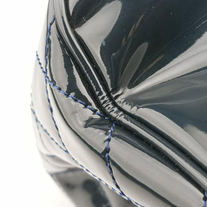 Pre-owned Chanel Paris-Venice Vinyl Lipstick Ligne Blue Patent Leather A47926 shoulderbag | stylenewstar