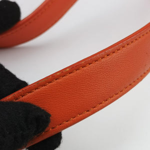 Pre-owned Bottega Veneta Cesta Intrecciato Orange lambskin shoulderbag | stylenewstar