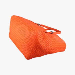 Pre-owned Bottega Veneta Cesta Intrecciato Orange lambskin shoulderbag | stylenewstar
