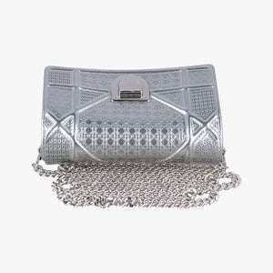 Pre-owned Christian Dior Diorama Silver Leather shoulderbag | stylenewstar