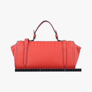 Secondhand Bottega Veneta Pre-Owned Monaco Intrecciato Red Leather shoulderbag | stylenewstar