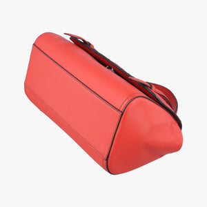 Secondhand Bottega Veneta Pre-Owned Monaco Intrecciato Red Leather shoulderbag | stylenewstar