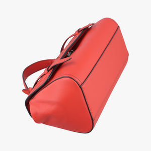 Secondhand Bottega Veneta Pre-Owned Monaco Intrecciato Red Leather shoulderbag | stylenewstar