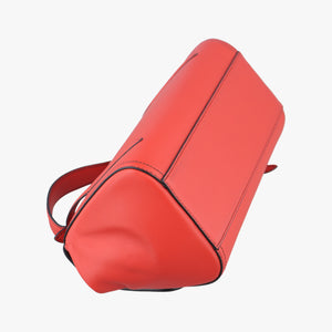 Secondhand Bottega Veneta Pre-Owned Monaco Intrecciato Red Leather shoulderbag | stylenewstar