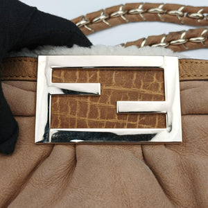 Secondhand Fendi Mia Beige Suede 8BR616 shoulderbag | stylenewstar