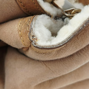 Secondhand Fendi Mia Beige Suede 8BR616 shoulderbag | stylenewstar