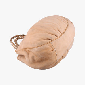 Secondhand Fendi Mia Beige Suede 8BR616 shoulderbag | stylenewstar