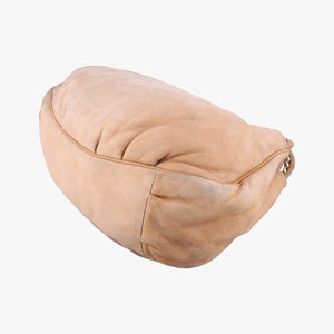 Secondhand Fendi Mia Beige Suede 8BR616 shoulderbag | stylenewstar