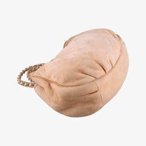 Secondhand Fendi Mia Beige Suede 8BR616 shoulderbag | stylenewstar