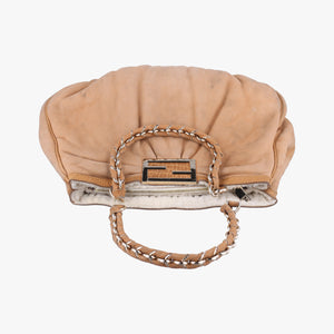 Secondhand Fendi Mia Beige Suede 8BR616 shoulderbag | stylenewstar