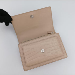 Pre-owned Yves Saint Laurent SUNSET Beige Leather 452157 shoulderbag | stylenewstar