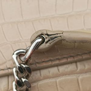 Pre-owned Yves Saint Laurent SUNSET Beige Leather 452157 shoulderbag | stylenewstar