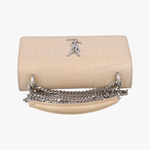 Pre-owned Yves Saint Laurent SUNSET Beige Leather 452157 shoulderbag | stylenewstar