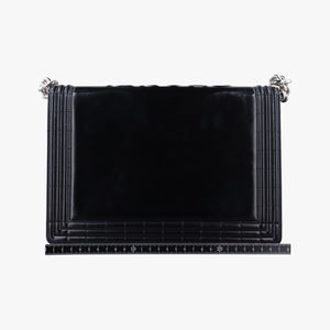 Pre-owned Chanel BOY CHANEL Black Enamel A67021 shoulderbag | stylenewstar