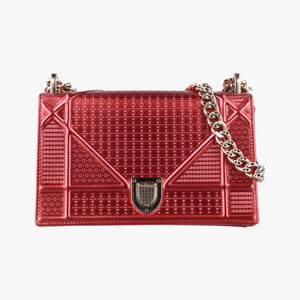 Pre-owned Christian Dior Diorama Red Patent shoulderbag | stylenewstar