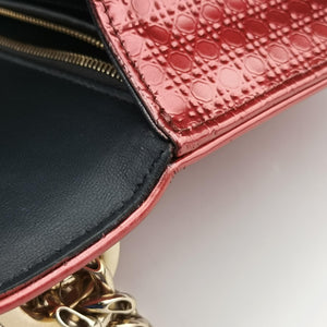 Pre-owned Christian Dior Diorama Red Patent shoulderbag | stylenewstar