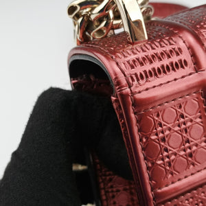 Pre-owned Christian Dior Diorama Red Patent shoulderbag | stylenewstar