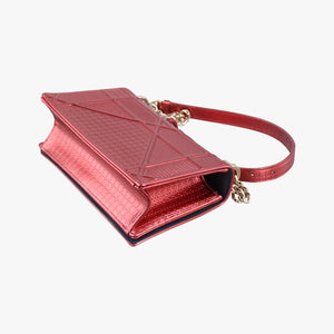 Pre-owned Christian Dior Diorama Red Patent shoulderbag | stylenewstar