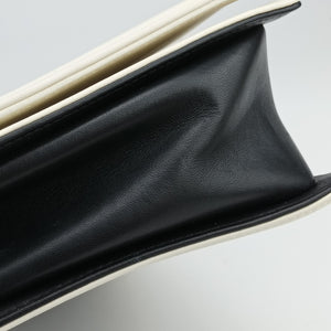 Secondhand Chanel BOY CHANEL Black×beige Leather A67087 shoulderbag | stylenewstar